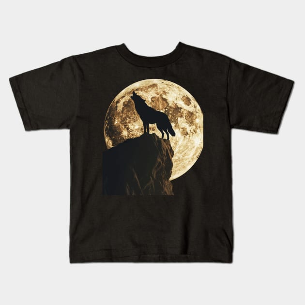 Wolf Enchanting Echoes Kids T-Shirt by xXYazzyChanArtsXx